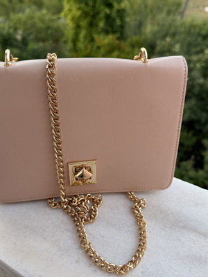 Pierro Accessories crossbody bag beige like new with chain