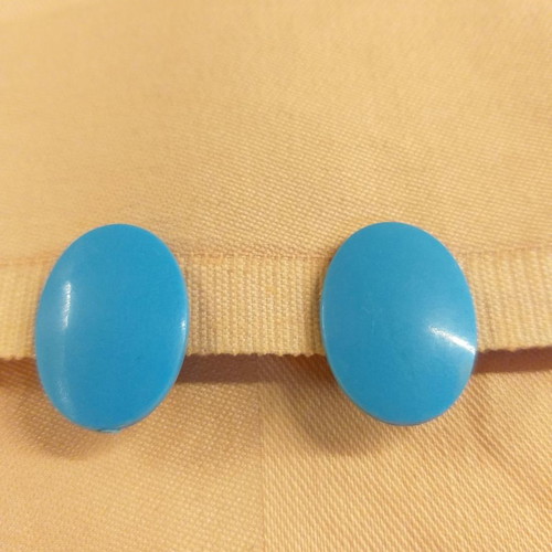 Oval Blue Earrings