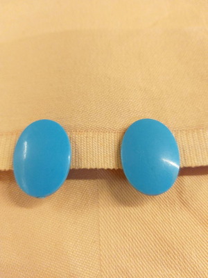 Oval Blue Earrings