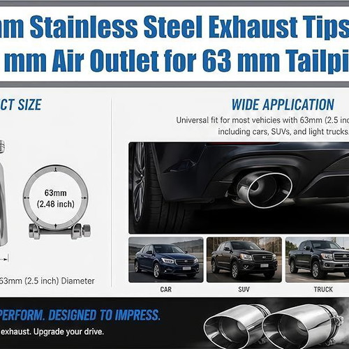 Krtopo AT424 chrome exhaust tip 63mm to 102mm