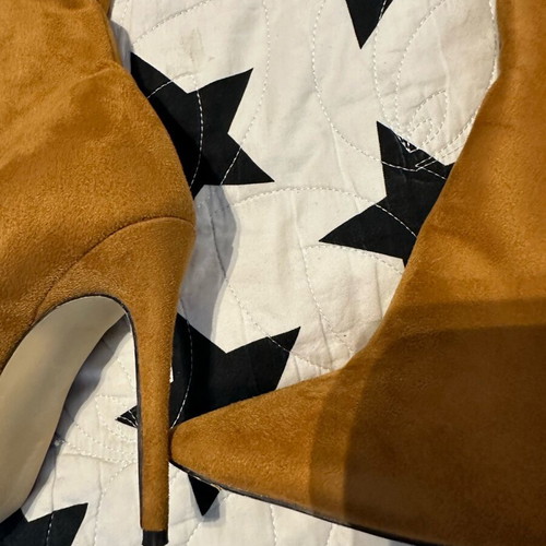 High boots over the knee like new, orange, size 39
