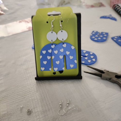 Blue Petal 3D printing earrings made to order