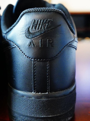 Nike Air Force 1 '07 Triple Black sneakers used, size 48.5, leather