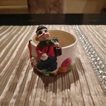 Ceramic table decor clown used