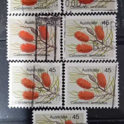 Australian Wildflowers Stamps used, 7 luxury sealed