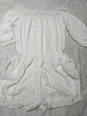 Amisu New Yorker summer jumpsuit size L like new, white