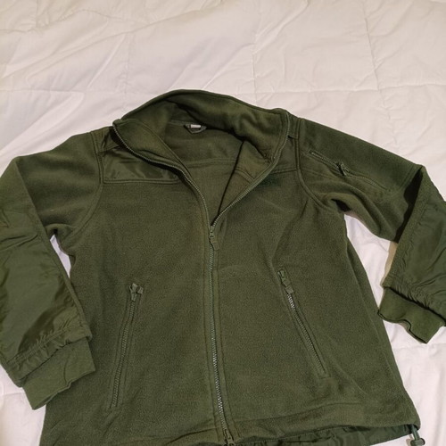 Fleece jacket used, green, size S