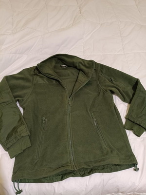 Fleece jacket used, green, size S