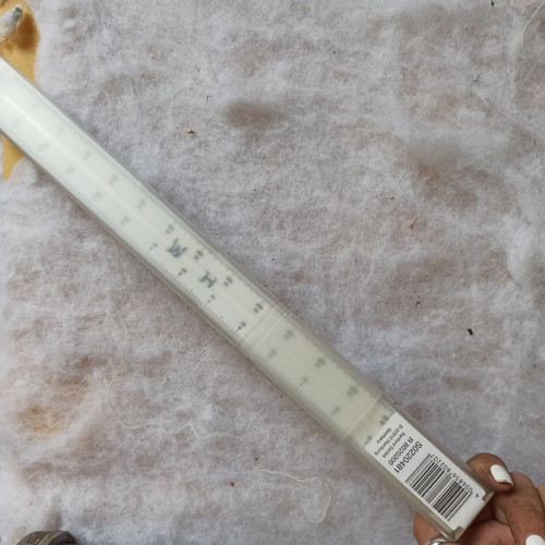 Architectural ruler with 6 scales and 3 sides new