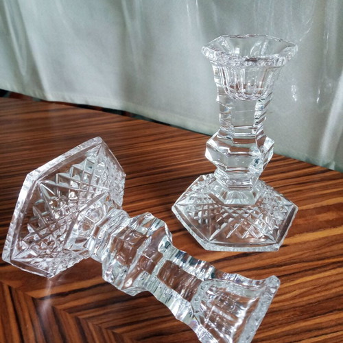 Kilkenny Crystal set of 2 rare ornate porcelain candlesticks new