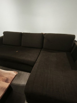 Neoset dark brown corner sofa used