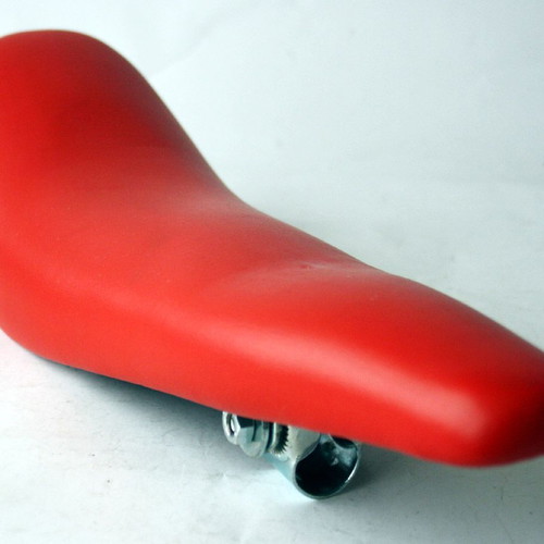 Vintage 80's San Marco red saddle for old chopper bicycle 47cm Italy new