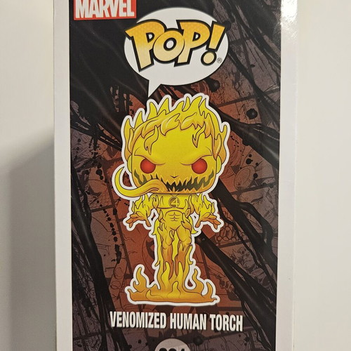 Venomized Human Torch #691 Funko Pop used, glows in the dark with box