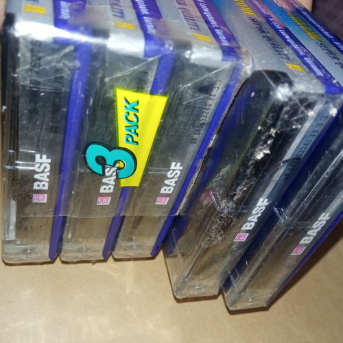 BASF Chrome Super Quality II 90 audio cassette pack of 5