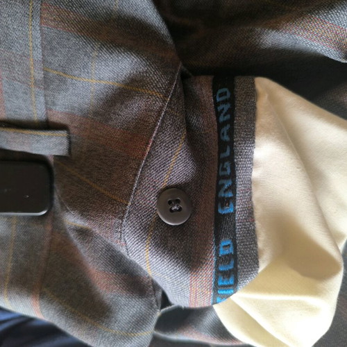 Handmade men's three-piece suit like new, gray