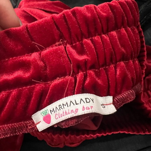 Marmalady velour tracksuit set new, red, size S