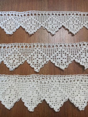 Handmade lace with fine thread new, approximately 5 meters