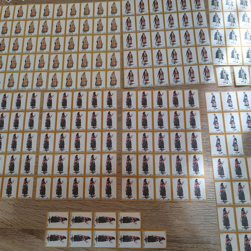 Vintage Greek Stamps National Costumes 1973-74 Unused Set