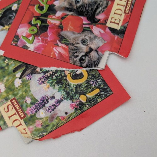 EDIS Stickers 1999 new, 33 sealed packs with puppy stickers
