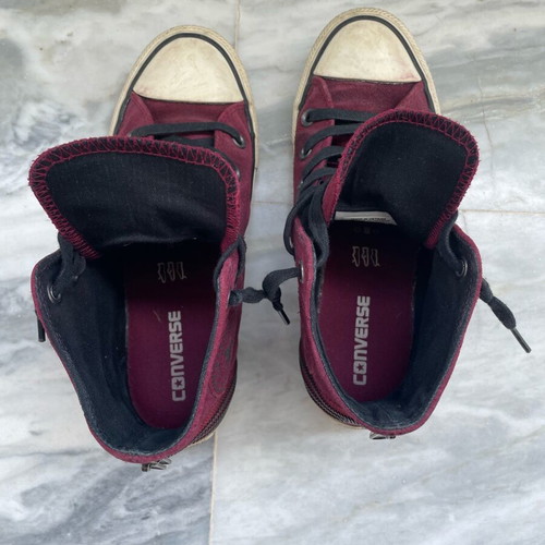 Converse Chuck Taylor All Star tri zip sneakers used, size 37.5, burgundy