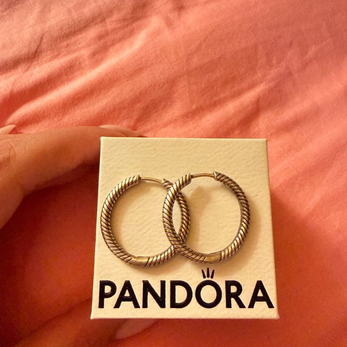 Pandora hoops silver like new