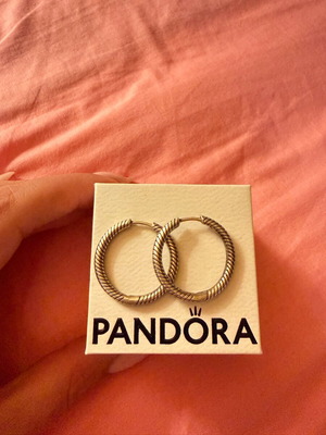 Pandora hoops silver like new