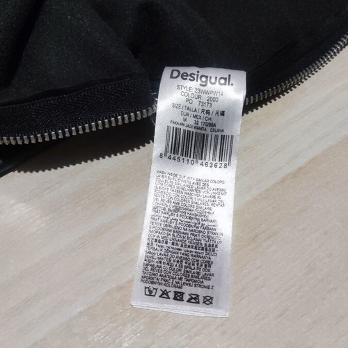 Desigual faux leather pants medium new black slim-fit