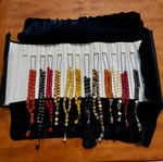 Leather jewelry presentation case like new, black