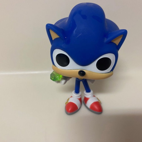 Funko Pop Sonic the Hedgehog with Emerald and Minecraft Warden figure like new