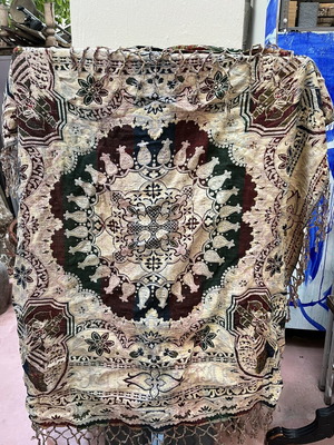Kilim used for bed or table without damage