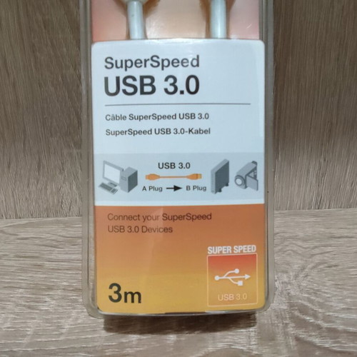 Belkin USB 3.0 cable USB A to USB B 3 meters sealed, new
