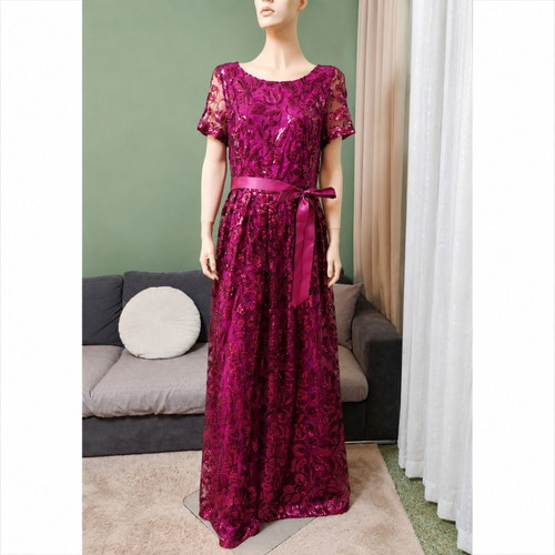 Tahari Asl maxi dress XL with sequins and lace