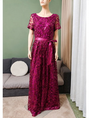 Tahari Asl maxi dress XL with sequins and lace