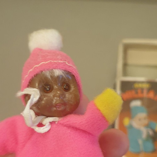 El Greco Baby William Bean doll used, pink, dark skin, original box