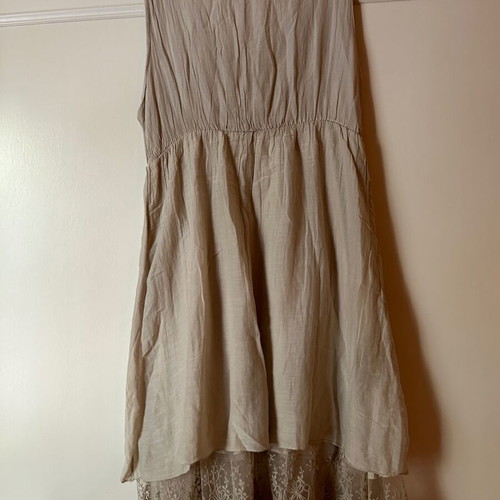Imperial Italy women's dress M sand beige, like new, cotton silk