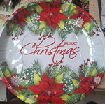 Metal tray with Christmas motif