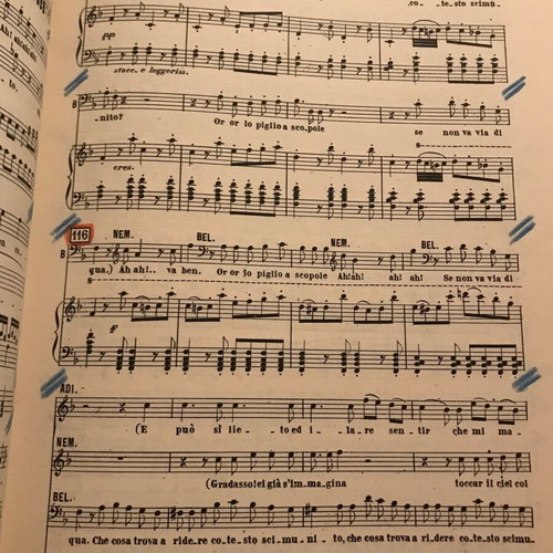Set of 3 sheet music books by Donizetti and Rossini used