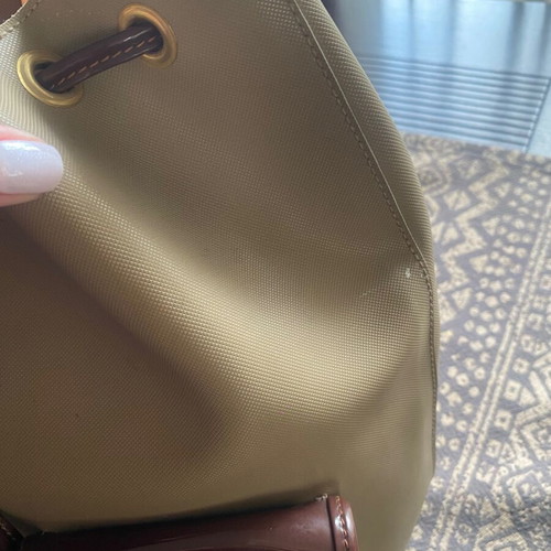Gianfranco Ferre backpack used, beige and brown