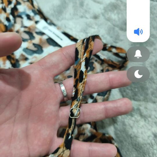 Leopard long dress like new, beige and brown, wrap style