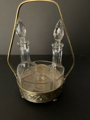 Art Deco set for oil, salt, and pepper used