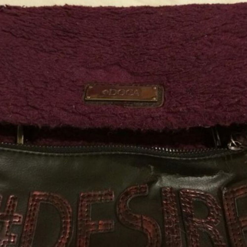 Doca handbag used, purple without strap