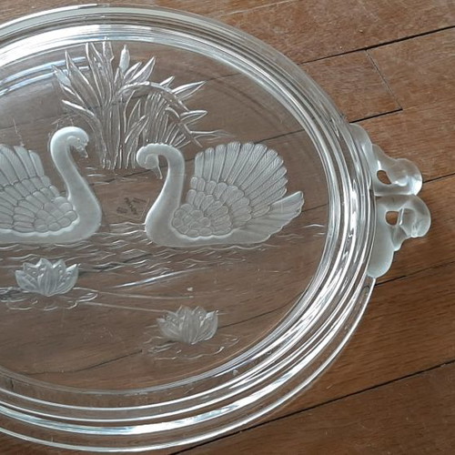 Mikasa serving trays 2 pieces, vintage crystal