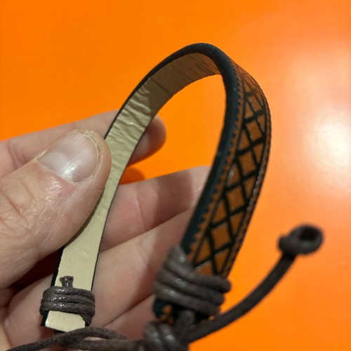 Leather men's bracelet new brown