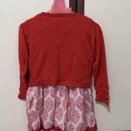 Zara kids summer dress with cardigan like new, viscose and cotton