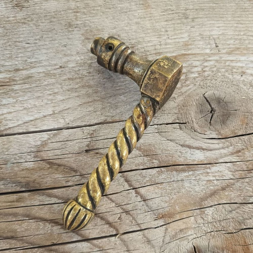 Antique Gründerzeit Brass Door Handle used
