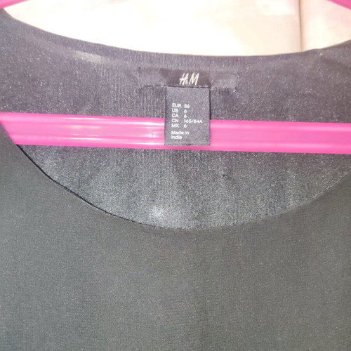 H&M dress used with sewn beads, black, size 36-M
