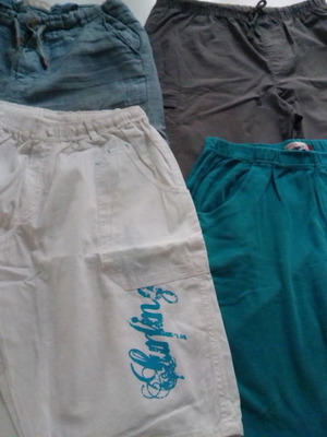 Къси панталони бермуди употребявани, комплект от 4, номер 12, Zara бели и черни