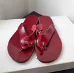 Leather red sandals new