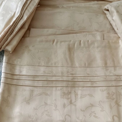 Double jacquard cotton satin 300 thread count beige duvet cover Daς home new