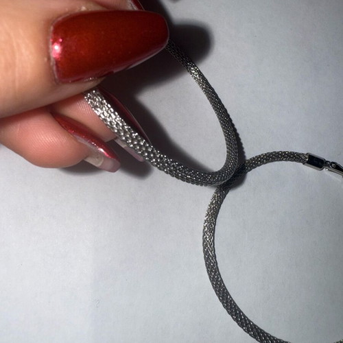 Earrings used gray and silver, sold together
